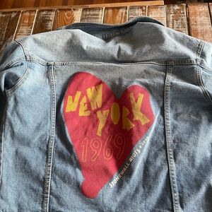 Denim Jacket with New York Heart Design